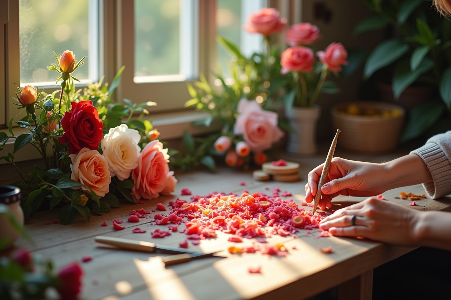 Kreatives Basteln mit Blumen